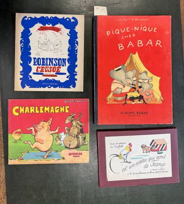 three children ' s books are sitting on a table next to each other
