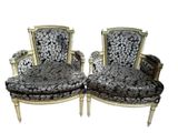 pair of french louis xvi style armchairs