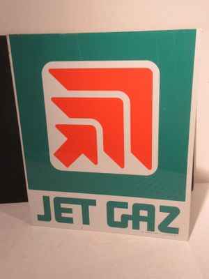 a picture of a sign that says jet gas