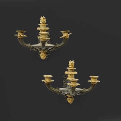 a pair of louis ii gilet wall lights