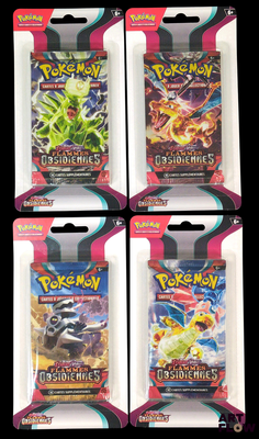 quatre paquets de cartes à collectionner Pokémon dans un lot