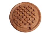 a wooden board with a lot of balls on it