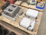 a table with a lot of tools on top of it