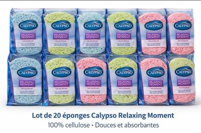 Lot de 20 éponges Calypso Relaxing Moment – 100% cellulose –…