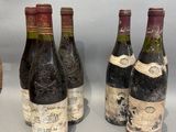 plusieurs bouteilles de vin sont alignées sur une table