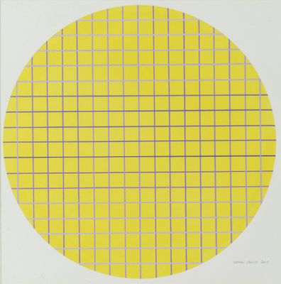 une image représentant un cercle jaune sur fond blanc