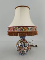 GIEN lampe en faïence à décor de pivoines H. (photo 2)