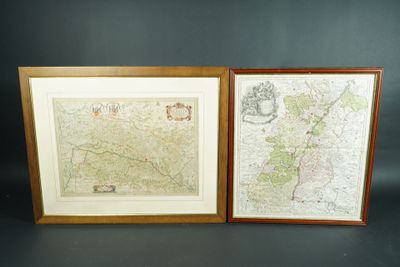 Réunion de deux cartes lithographiés de l'Alsace mises en co…
