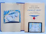 an open book with a picture of a bird and a picture of a bird on it