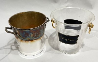 a cup and a glass sitting next to each other on a table