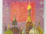 an image of a painting of a city with a clock tower in the background