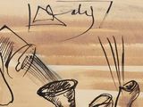 a drawing of a person pouring something into a cup