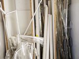 a cardboard box filled with assorted materials in a room