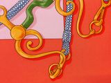 a painting of a pair of scissors on a red background