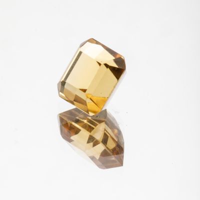 Citrine taille émeraude non montée