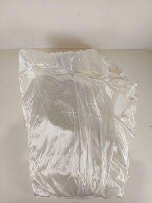 a plastic bag that is sitting on a table