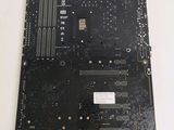 a close up of a computer motherboard with a memory chip