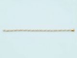 a gold chain on a white background