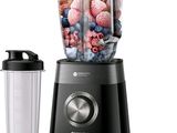 a blender with a blender and a blender cup next to it