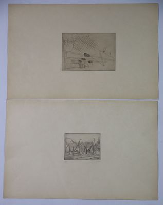 Floris JESPERS (1889-1965) Sur le port de Honfleur Bateaux d…