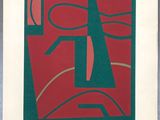 une image représentant une peinture rouge et verte sur un fond blanc