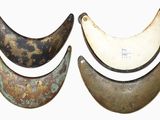 four different types of horns are shown on a white background