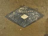a baseball field with a diamond in the middle of it