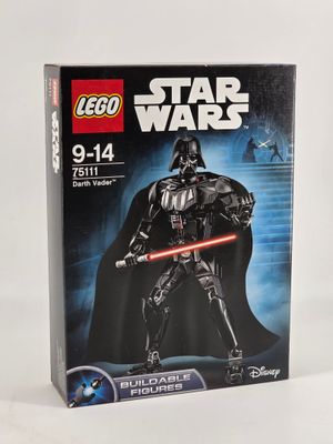 Sur la boîte de la figurine Lego Star Wars, on voit Darth Vader