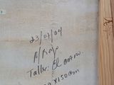 a picture of a picture with writing on it in a wooden frame