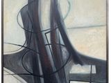peinture abstraite représentant un vase et un vase posé sur une table