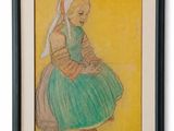 une image d'un tableau représentant une femme en robe verte