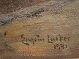 an image of a close up of a painting with writing on it