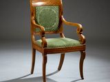 an image of a chair with a green upholstered upholstered seat