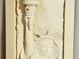 statue of liberty holding a torch in her hand and holding a torch in her hand