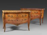 a pair of louis xv style commodes