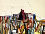 une image représentant un dessin d'un groupe de chaises dans une pièce