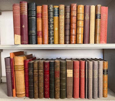 beaucoup de vieux livres sur une étagère dans une bibliothèque