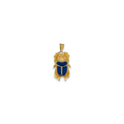Pendentif scarabée en or jaune 14K (585) serti sur une face …