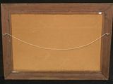 an old picture of a picture frame with a rope attached to it