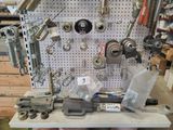 a picture of a workbench with many tools on it