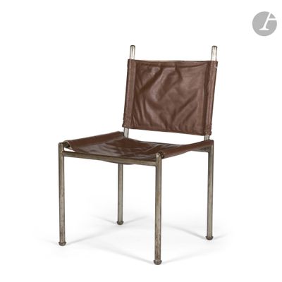 an image of a brown leather chair on a white background