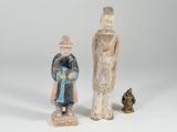 paire de figurines chinoises représentant un homme et une femme