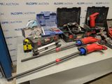 many tools that are sitting on a table in a room
