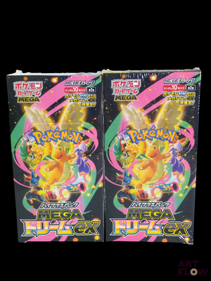 two packs of pokemon trading cards are shown on a black background