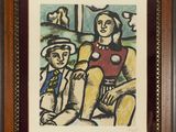 an image of a painting of two people sitting on a couch