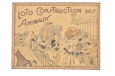 "Loto construction des animaux", avec six planches bel état …