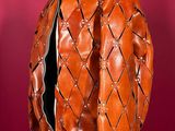an orange leather jacket on a mannequin mannequin mannequin mannequin mannequin mannequin mannequin mannequin manne
