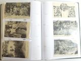 an open book with pictures of people on it