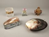 five different pieces of glass on the table