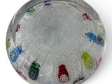 a picture of a glass plate with a lot of different things on it